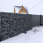 Профлист С20, декор камень (зима)
