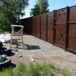 Профлист С20, 8017, откатные ворота, автоматика, высота 3 метра Профлист С20, 8017, откатные ворота, автоматика, высота 3 метра