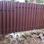 Штакетник 120 круглый, 8017, шахматка Штакетник 120 круглый, 8017, шахматка
