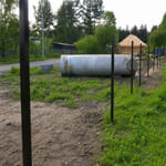 Штакетник 136 с бор. М-образный, трапеция, RAL 8017