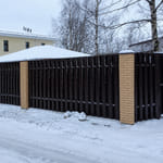 Штакетник 136 с бор. П-образный, трапеция, RAL 8017, шахматка, автоматика, пиксы, зима Штакетник 136 с бор. П-образный, трапеция, RAL 8017, шахматка, автоматика, пиксы, зима