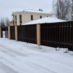 Штакетник 136 с бор. П-образный, трапеция, RAL 8017, шахматка, автоматика, пиксы, зима