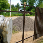 Штакетник 136 с бор. П-образный, трапеция, RAL 8017, в ряд, лента